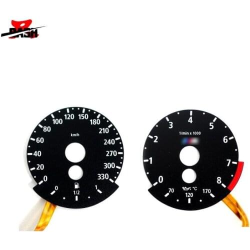 DASH Brand New EL glow gauge for E9X 330KM 8000RPM Black Panel Reverse White Light