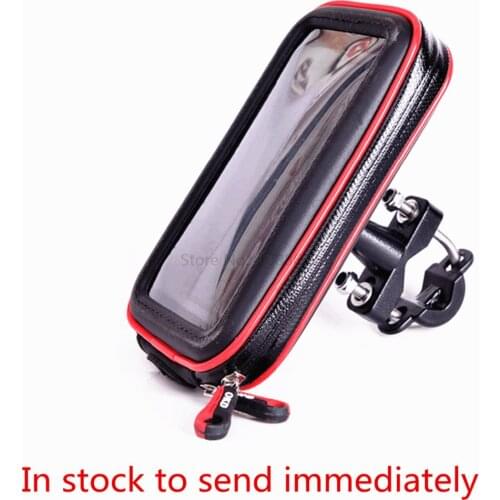 Jadkinsta Photo Motorcycle Handlebar Holder Super Clamp with Waterproof Phone Case Bag For iPhone for Huawei for Xiaomi