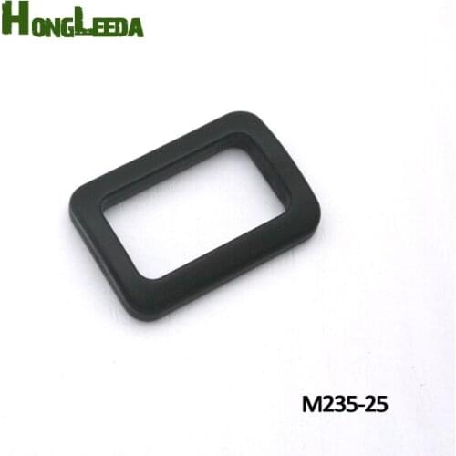 DIY 100pcs black 25mm/1 inch KAM strap buckle plastic adjustable buckle square buckle for bagpack M235-25