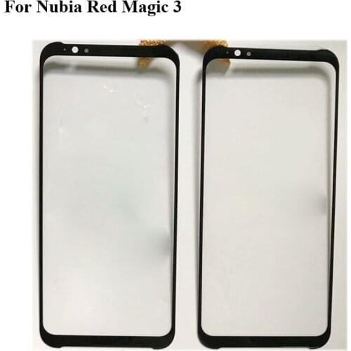 For Nubia Red Magic 3 NX629J Magic3 Front Outer Glass Lens Repair Touch Screen Outer Glass without Flex cable RedMagic 3 NX 629J
