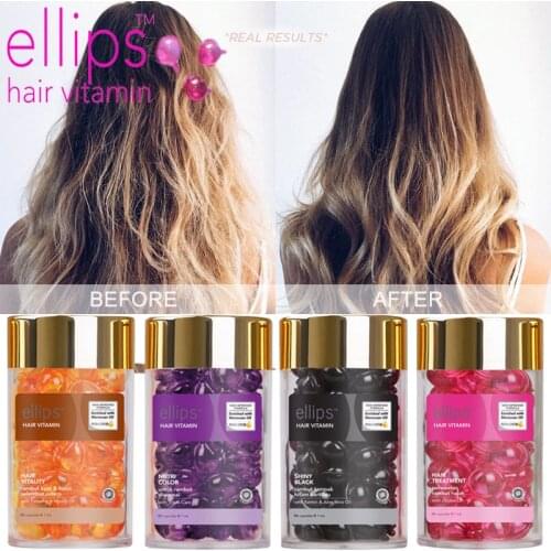 Ellips Hair Vitamin Pro Keratin Complex Oil Smooth Silky Repair Damaged Moroccan Oil Anti Hair Loss Agen Hair Care Essential Oil