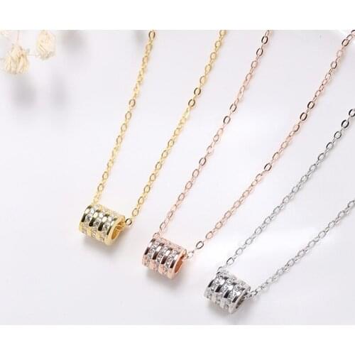 Hiyong Sterling 925 Silver Small Waist Pendent Necklace Women Jewelry Wedding Engagement Evening Dress Delicate Accessories Gift