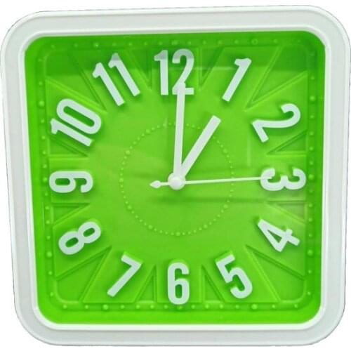Jetfast Square Plastic Table clock Green desk clock relogio de mesa настольные часы reloj de escritorio