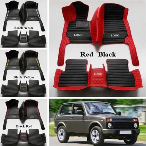 Custom Car Floor Mats for Lada 4x4 2121 Niva Lada Nive 2123 2115 2110 2111 2112 2113 2114 2115 2116 2117 2131 Niva Suvs Foot Pad