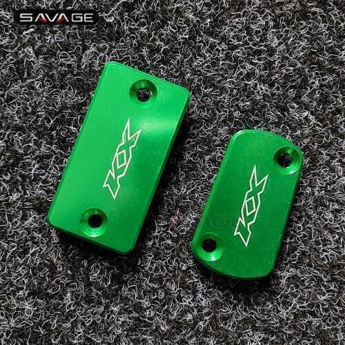 CNC Front Rear Brake Reservoir Cover For KAWASAKI KX 125 KX 250 KX250F KX450F 2003-2021 18 2020 Motorcycle Accessories Fluid Cap