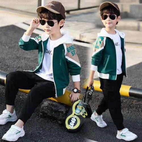 2019 Autumn Jackets Boys Kids Outerwear Cute Warm Windbreaker Short Style Coats Fashion Print Children Boys Clothing 2 Colors