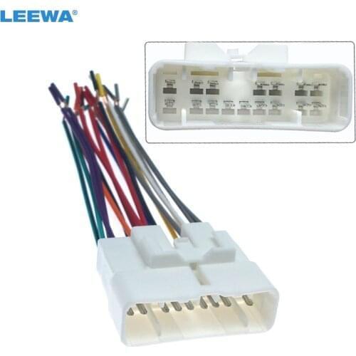 LEEWA Car Stereo Radio Wiring Harness Wire Tail Line Plugs for Isuzu D-MAX Car CD/DVD Player Installation Adaptor #CA6242