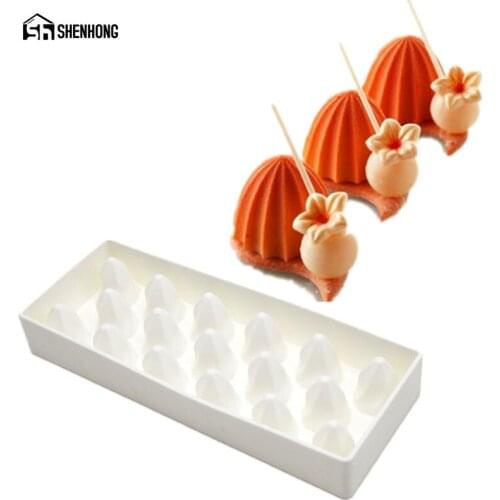 SHENHONG Mini Torch Head Dessert 3D Cake Mold Art Mousse Silicone Mould Chocolate Pan Silikonowe Moule Baking Pastry