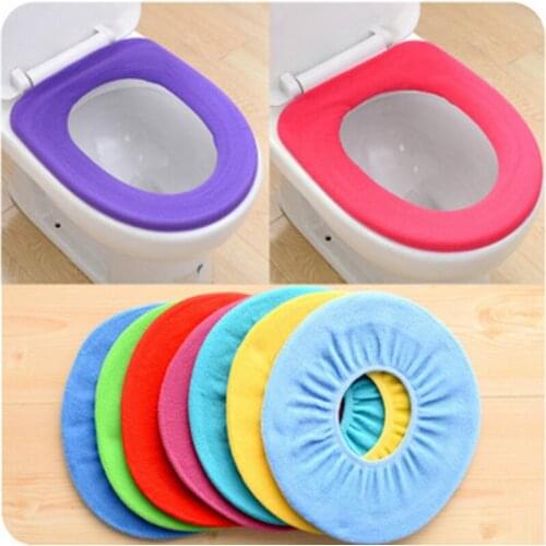 Washable Soft Toilet Seat Cover Warm Bathroom Toilet Seat Cover Mat Closestool Pad Cushion Protector Bathroom Accessories Set