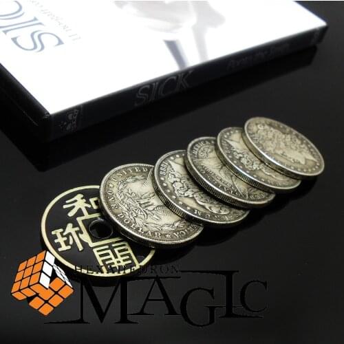 SICK by Ponta The Smith Teaching & 6 Coins Set / close-up stage street floating magic tricks products toys