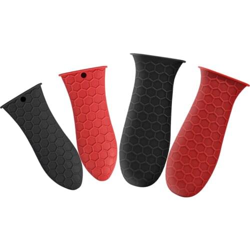 NonSlip Silicone Handle Holder Cookware Parts Potholder Cast Iron Skillet Grip Sleeve Cover Pot Heatresistant Pan Brightly