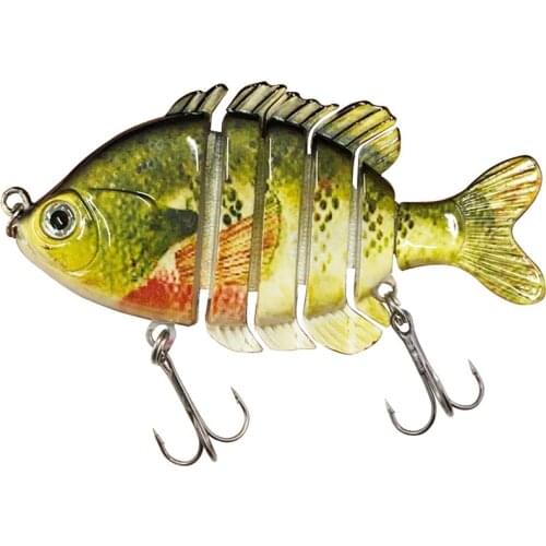 New 6 Segment Multi Jointed Panfish Swimbaits Topwater Bass Lures Hard Fishing Lure Crankbait Saltwater 9cm 25g Accessories