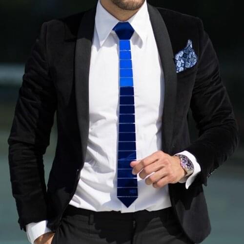 New Arrival Ocean Blue Mirror Fashion Men Necktie Party Ties for Business, Wedding, Party Costume