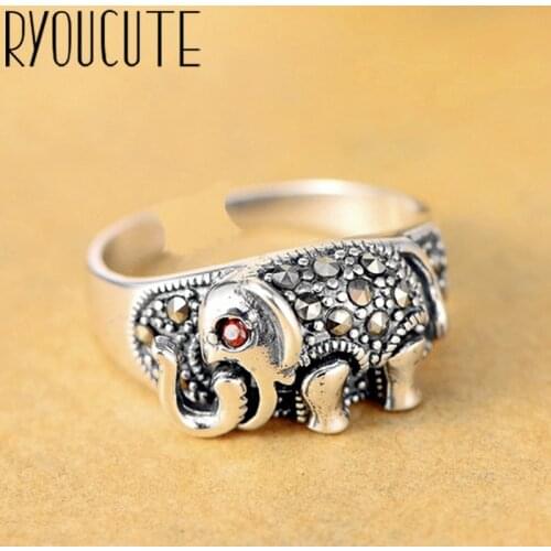 Charming Boho Korean Open Adjustable Elephant Rings for Women Wedding Ring Jewelry Valentines Day GIFT