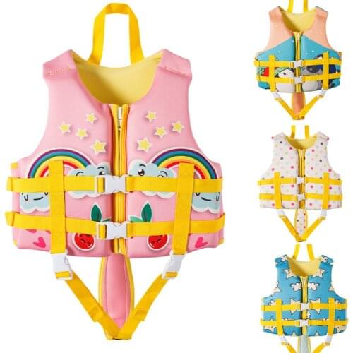 Buoyancy Children Life Vest Jackets Inflatable Siwmsuit Kids Baby Learn Swimming Pool Floats Safety Vest Neoprene Boys Girls