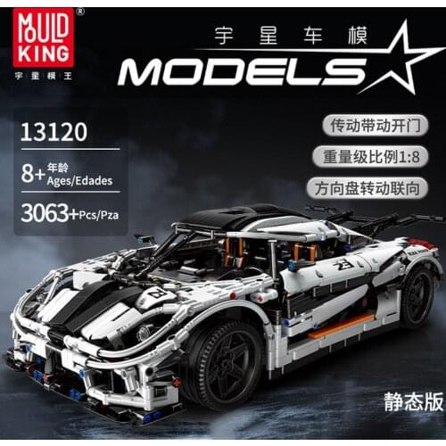 Mould King MOC-4789 High-Tech Technique Super Sports Racing Car Model Building Blocks Children Toys For Boy Birthday Gift 23002