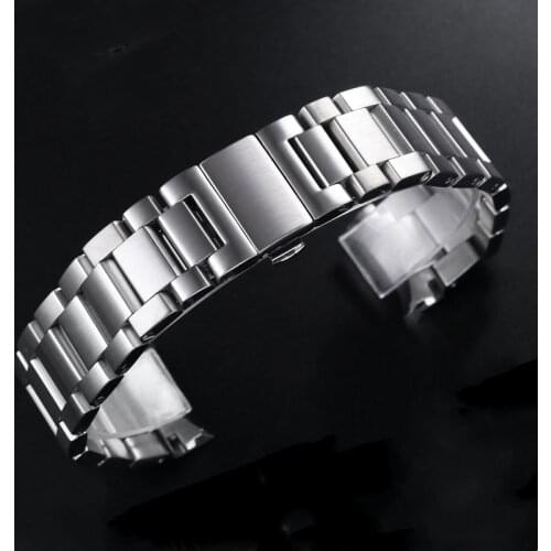 20mm Watch Accessories Band Solid Stainless Steel Strap Adaptation FOR Omega Seamaster AT8500 / 231 Metal Watch Bracelet Chain