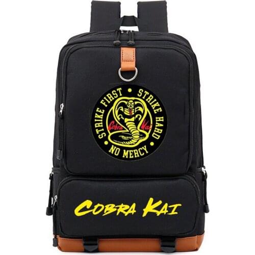 Cobra Kai Backpack Boys Girls Students School Bag Daily Travel Backpacks Large Capacity Laptop Bookbag Mochila