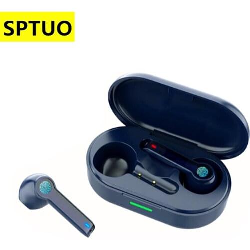 SPTUO LP2 TWS Earbuds Bluetooth 5.0 Wireless Headphones Touch Control Sport Headset IPX7 Waterproof Earphones with Mic 500mAh