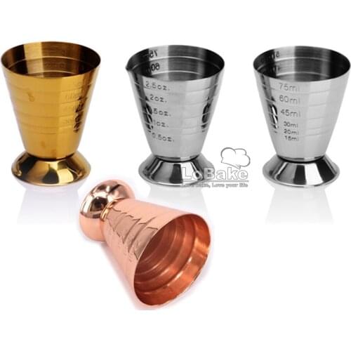 New coming high quality stainless steel bar wine whisky cocktail wine cups & mugs measuring cup 15--75ml for drinking supplies