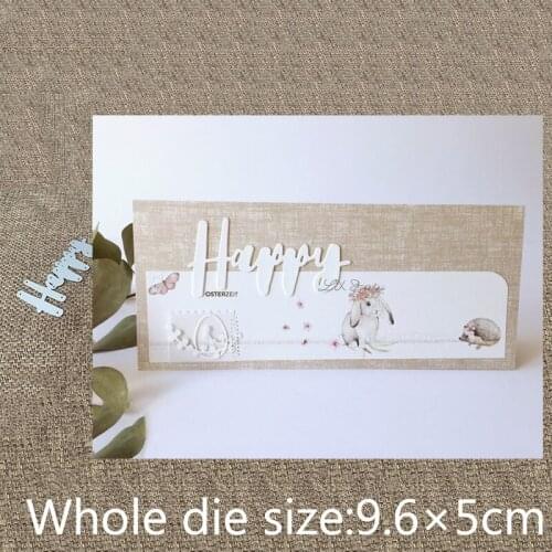 XLDesign Craft Metal Cutting Die stencil mold Happy word decoration scrapbook Album Paper Card Craft Embossing die cuts