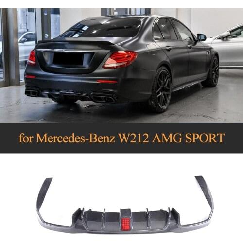 Rear Diffuser For Mercedes-Benz W213 E250 E350 E400 E43 E63 AMG 2016-2018 Carbon Fiber Rear Bumper Diffuser