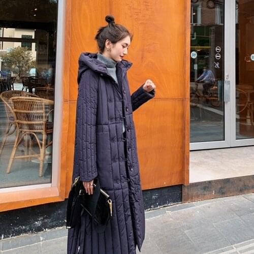 X-Long Women Winter Jacket 2020 Hooded Single Breasted Plus Size Female Cold Coat Loose Casual Stand Collar Thick Parkas Woman