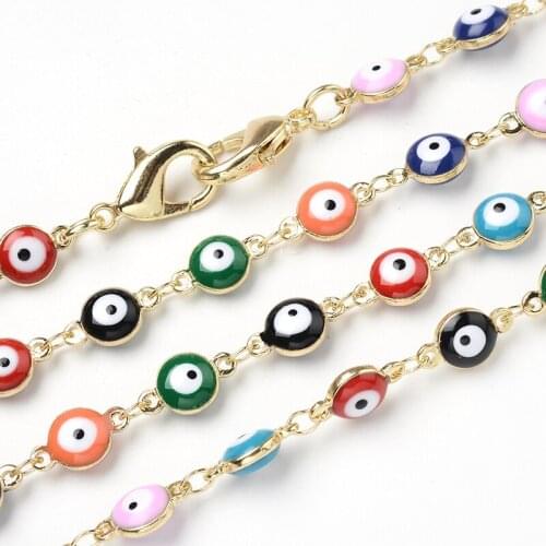 1PC Evil Eye Beaded Gold Link Chain Eyeglasses Chains Reading Glasses Rope Sunglasses Strap Cord Holder Face Mask Neck Head Band