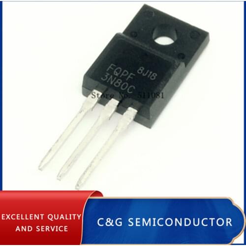 10PCS FQPF3N80C 3N80 FQPF3N80 TO-220F MOS N-channel 800V 3A new
