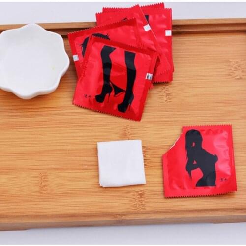 10Pcs/Set Creative Tricky Joke Funny Condom Shape Wet Wipes Towel Sexy Lady Printed Potable Individually Wrapped Gift