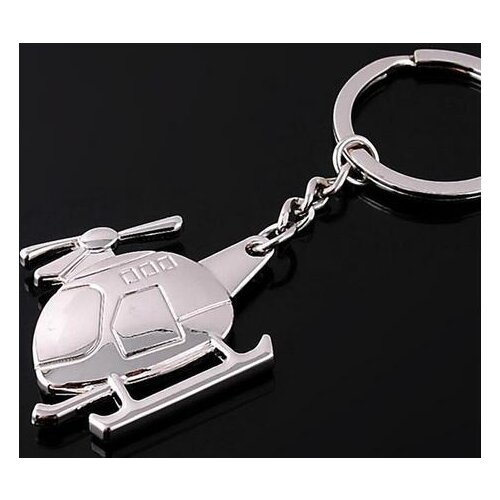 100pcs/lot fedex fast Creative helicopter keychain metal key chain stainless steel unisex key ring