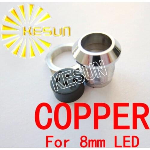 100PCS x 8mm Copper LED Holder Socket for 8mm LED Diodes