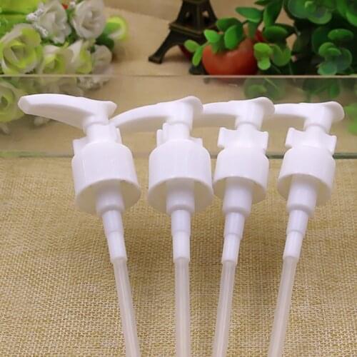 20/24R White PP Clamp Pump Cap Plastic Press Cover Lid for DIY Cosmetic Lotion/Emulsion Gel Bottle Container 50/100/200pcs