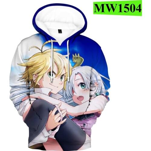 2021Popular Japanese Anime Nanatsu No Taizai Seven Deadly Sins Character Childrens Role Playing 3D Mens and Womens Sweatshirt