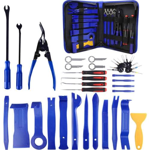 32pcs Trim Removal Tool Car Door Panel Dash Audio Radio Removal Tools Kit Automotive Pry Tools Kits Auto Upholstery Repair Kit