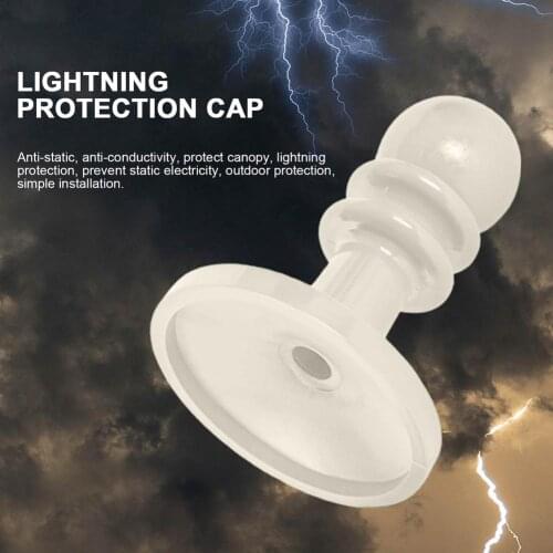 4PCS Canopy Tent Poles Hat Awning Rod Support Bar Protection Hat Anti-Thunder Protection Cover Hat Camping Accessories