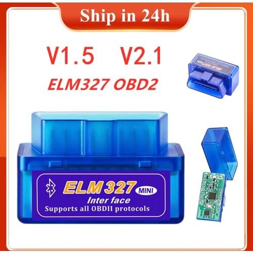 2021 Mini ELM327 OBD V2.1 OBD2 Bluetooth-compatible Auto Scanner OBDII 2 Car Tester Diagnostic Tool for Android Windows Symbian