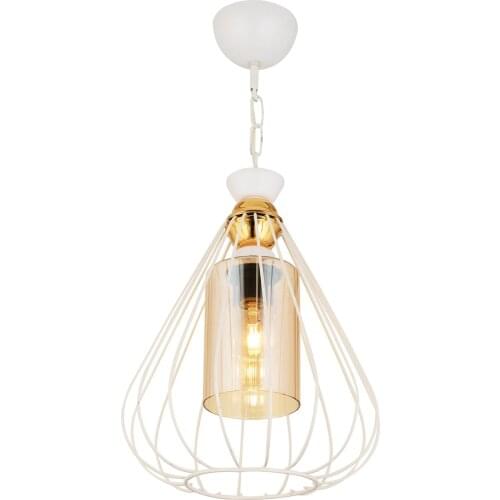 Single Tulip White Modern Down Facing Chandelier