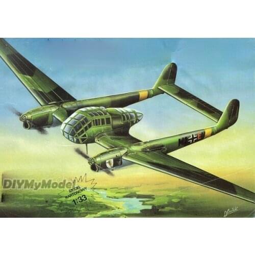 DIYMyModeI Fw-189 owl armed reconnaissance aircraft DIY Handcraft Paper Model KIT Handmade Toy Puzzles Gift Movie prop