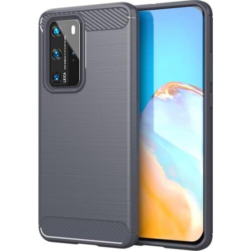 Carbon Fiber Texture Design Case for Huawei P40 Pro Durable Light Shockproof Cover Slim Fit Soft TPU Silicone Gel Bumper Case