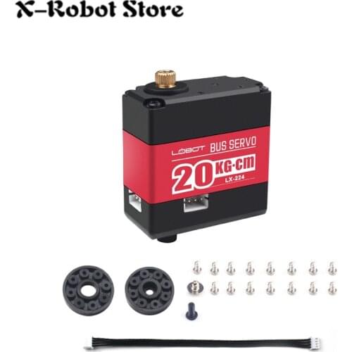 DIY LX-224 20kg Serial Bus Servo / Smart Serial Dual-axis Digital Servo / High Torque High Accuracy for DIY bionic robot