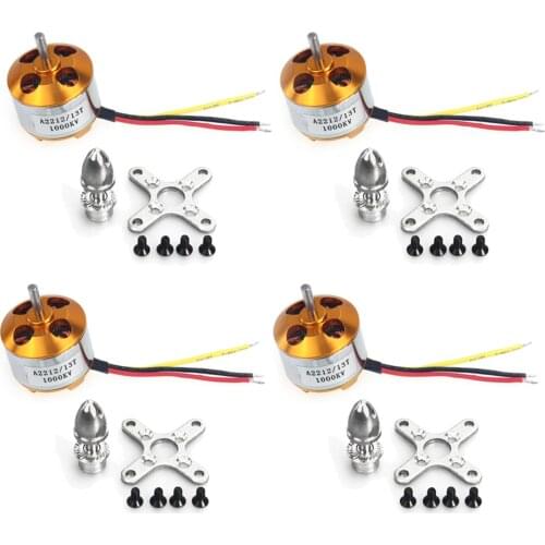 F02015-4 4Pcs A2212 1000KV Brushless Outrunner Motor 13T for DIY RC Aircraft Multirotor Quadcopter Drone FPV FS