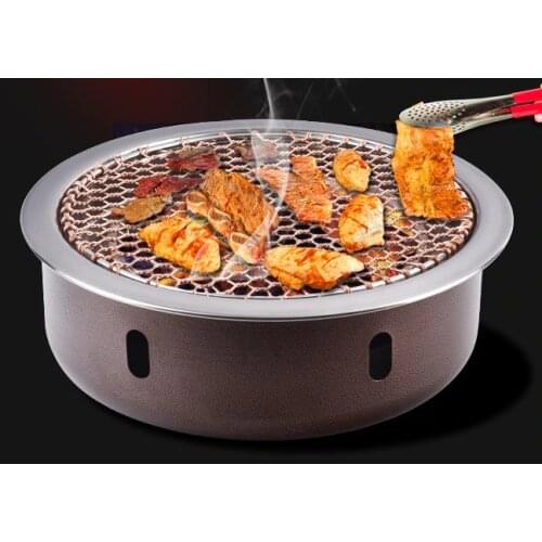 Charcoal bbq grills table barbecue commercial restaurant built-in barbecue stove 39CM grill home outdoor picnic BBQ 126