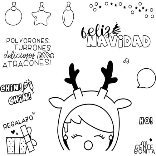 Spanish 66 stamp Clear Stamp for Scrapbooking Transparent Silicone Rubber DIY Photo Album Decor B21