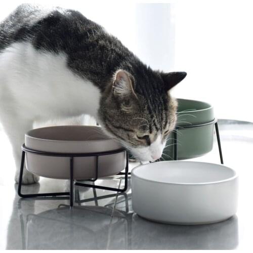 Ceramic Cat Bowl Dog Feeding Bowl Pet Feeder Goods Pet Dog Cat Food Bowl For Cats And Small Dogs Pet Supplies Cat Accessories