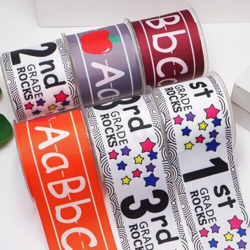 Cartoon characters printed grosgrain ribbon 55839