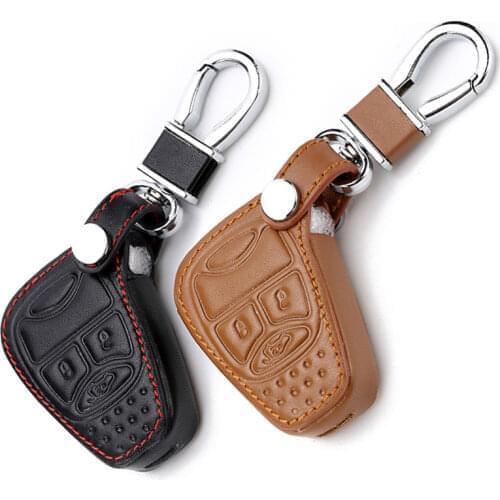 Leather Car Key Holder Cover Case for Jeep Renegade 2014 2015 Grand Cherokee Chrysler 300C for Fiat Freemont Auto Accessories