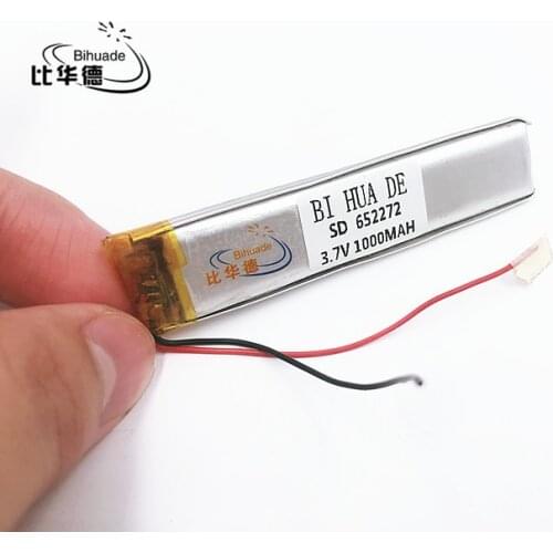 Li-po 3.7V 1000mAh 652272 Lithium Polymer Li-Po li ion Rechargeable Battery cells For Mp3 MP4 MP5 GPS