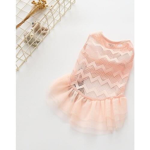 Lovely Pet Dress for Dogs Lace Skirt Style for Small Cats Teddy Chihuahua Skirt Breathable Dog Dress Sleeveless Dog Skirts Dress