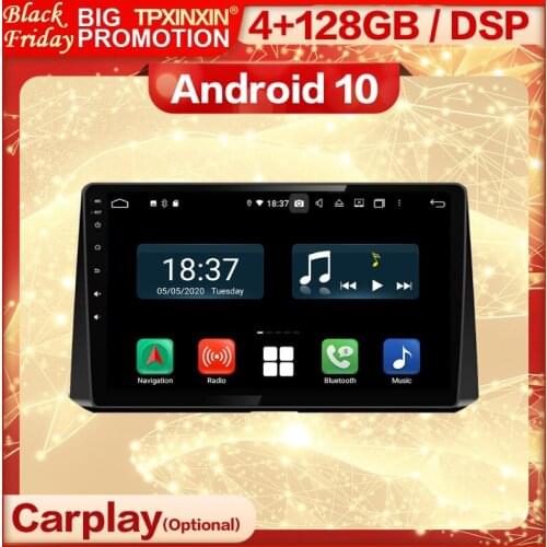 4+128G Carplay 2 Din Android Screen Multimedia Stereo Receiver For Toyota Corolla 2019 GPS IPS Wifi Radio Audio Player Head Unit